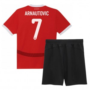 Fotbalové Dres Rakousko Marko Arnautovic #7 Dětské Domácí Oblečení ME 2024 Krátký Rukáv (+ trenýrky)
